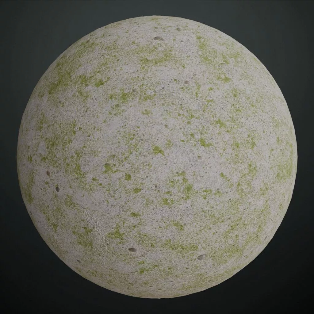 Realistic Mossy Concrete PBR Seamless Texture
