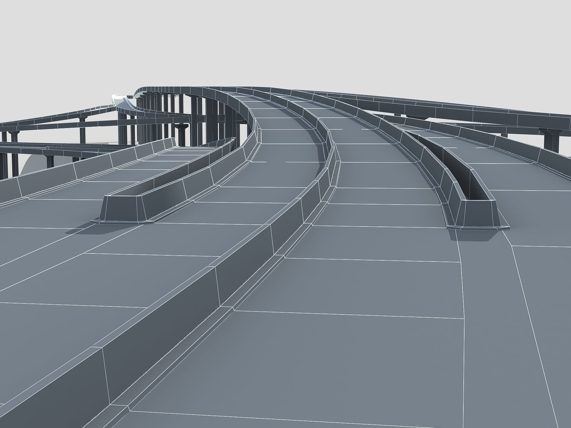 Highway Viaduct flyover 3D model-2 3D model_4