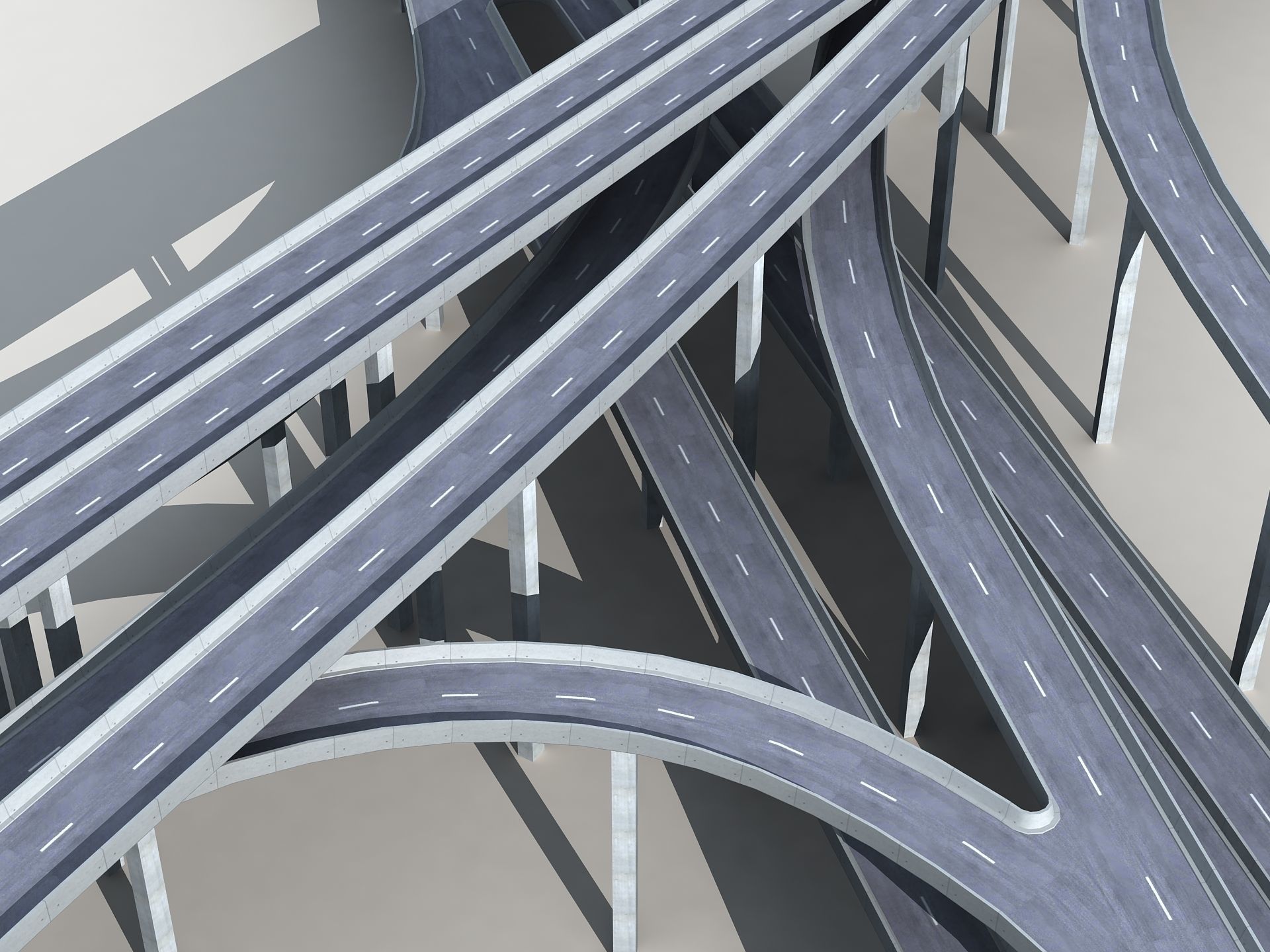 Highway Viaduct flyover 3D model-2 3D model_5
