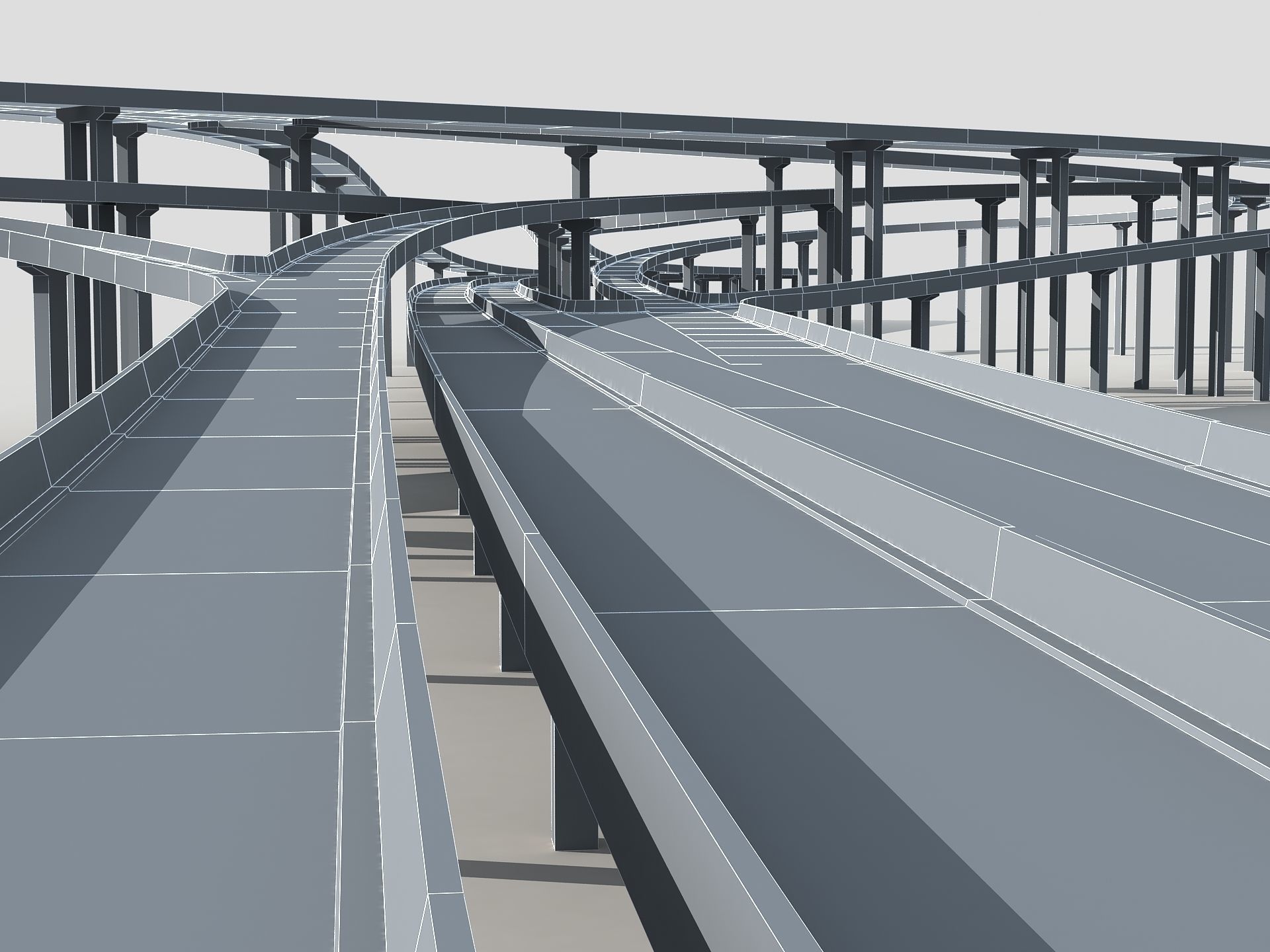 Highway Viaduct flyover 3D model-2 3D model_3