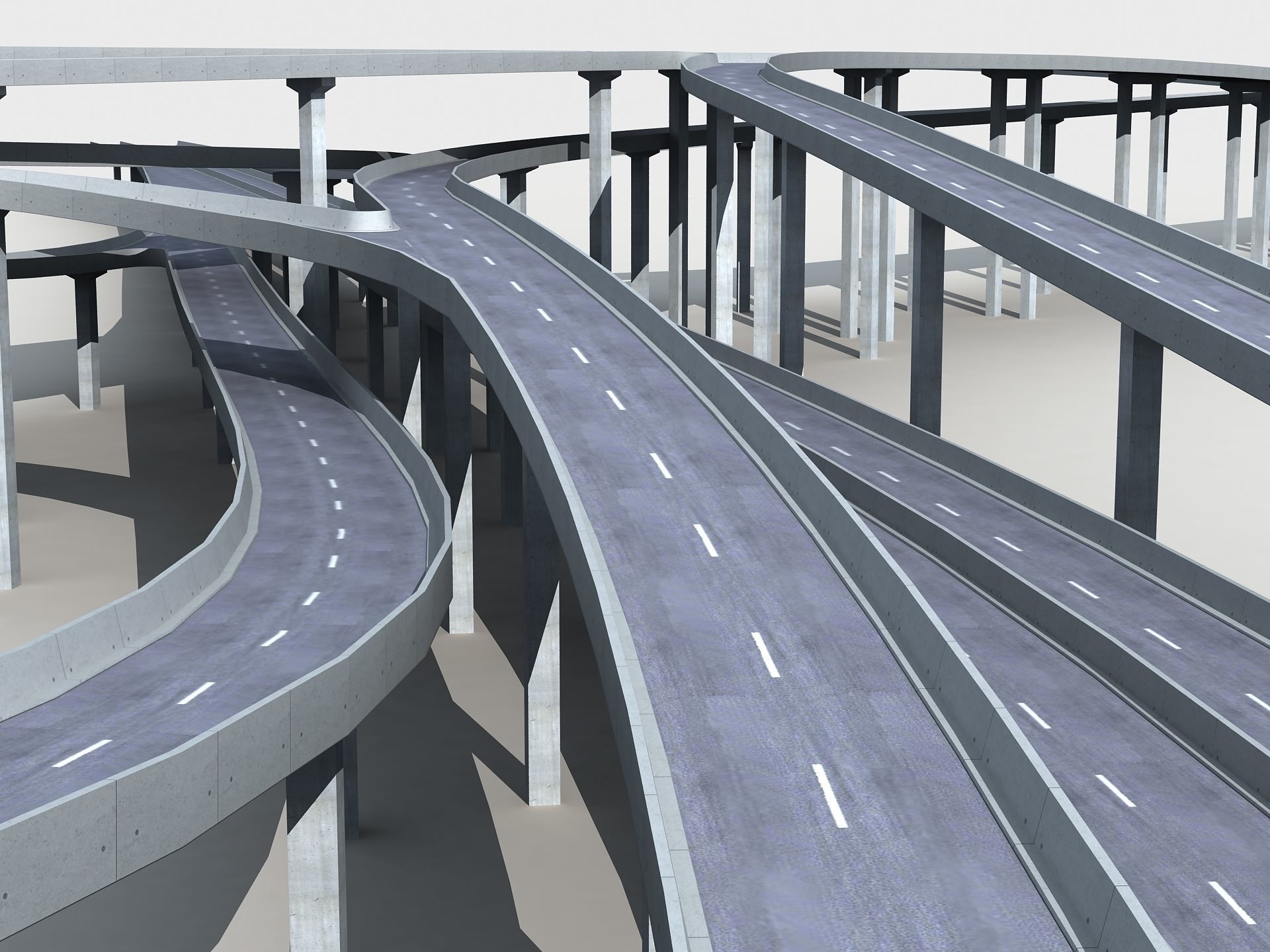 Highway Viaduct flyover 3D model-2 3D model_9