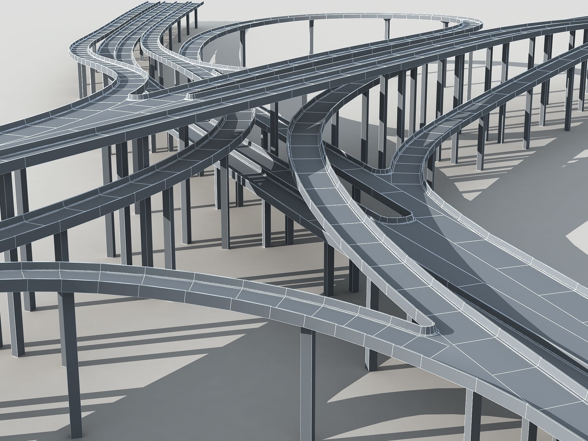 Highway Viaduct flyover 3D model-2 3D model_6