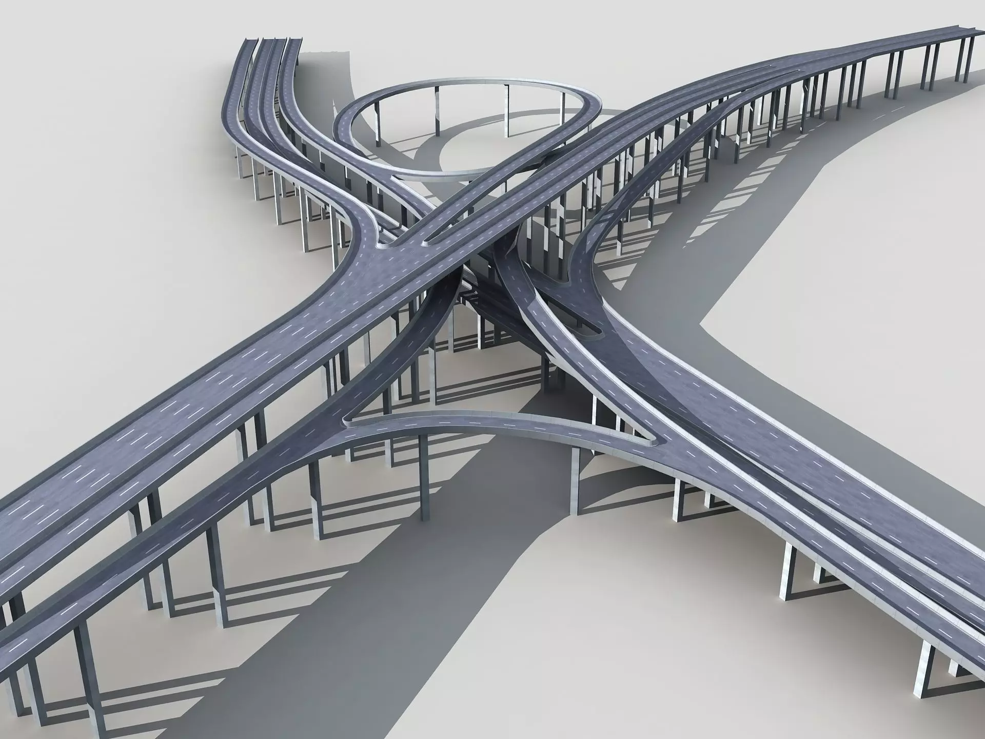 Highway Viaduct flyover 3D model-2 3D model_0