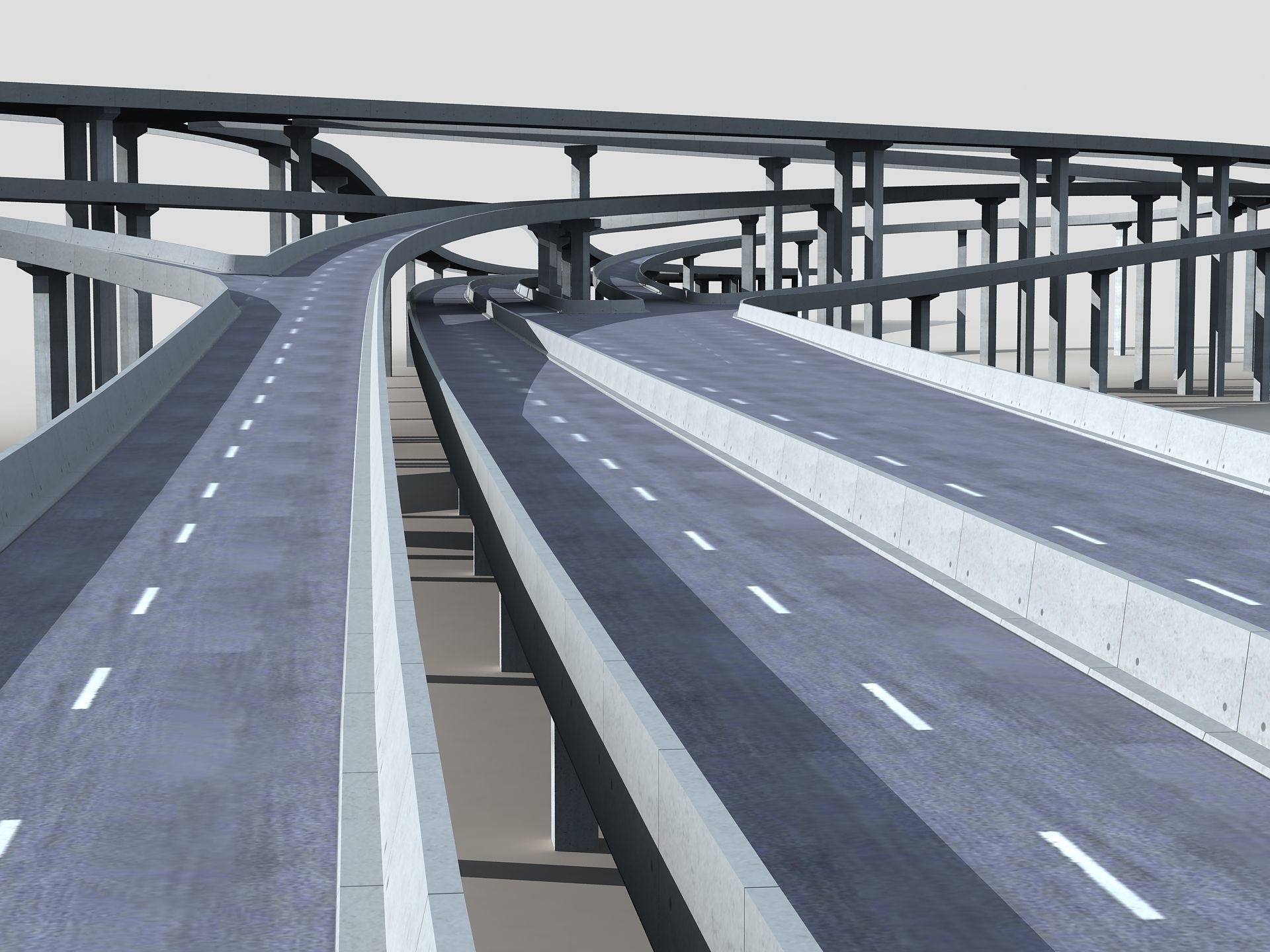 Highway Viaduct flyover 3D model-2 3D model_10
