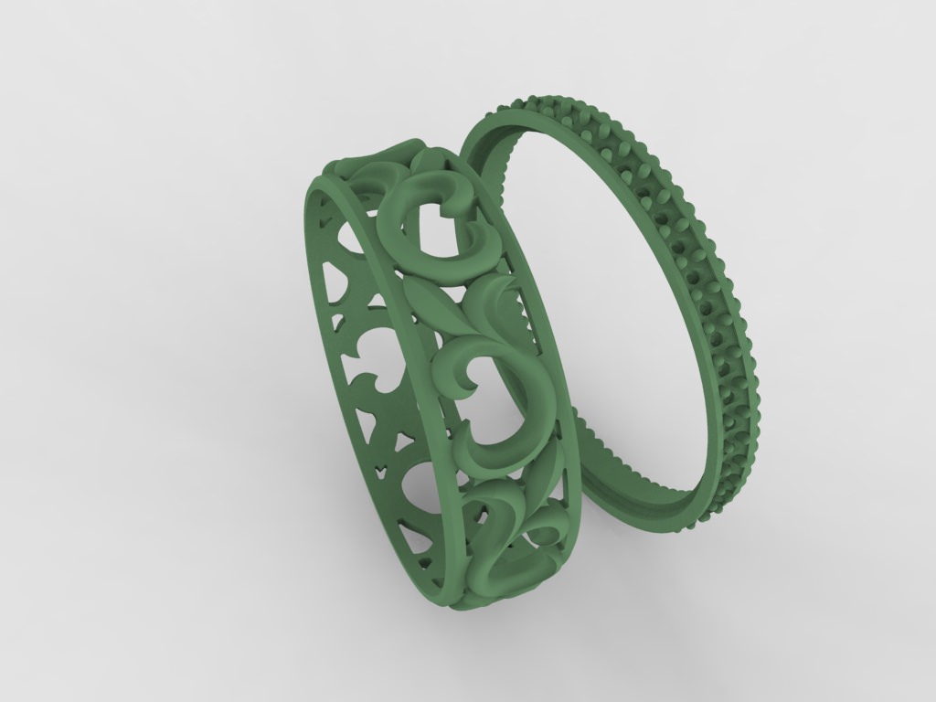 Wedding Ring  STL 3D print model_2