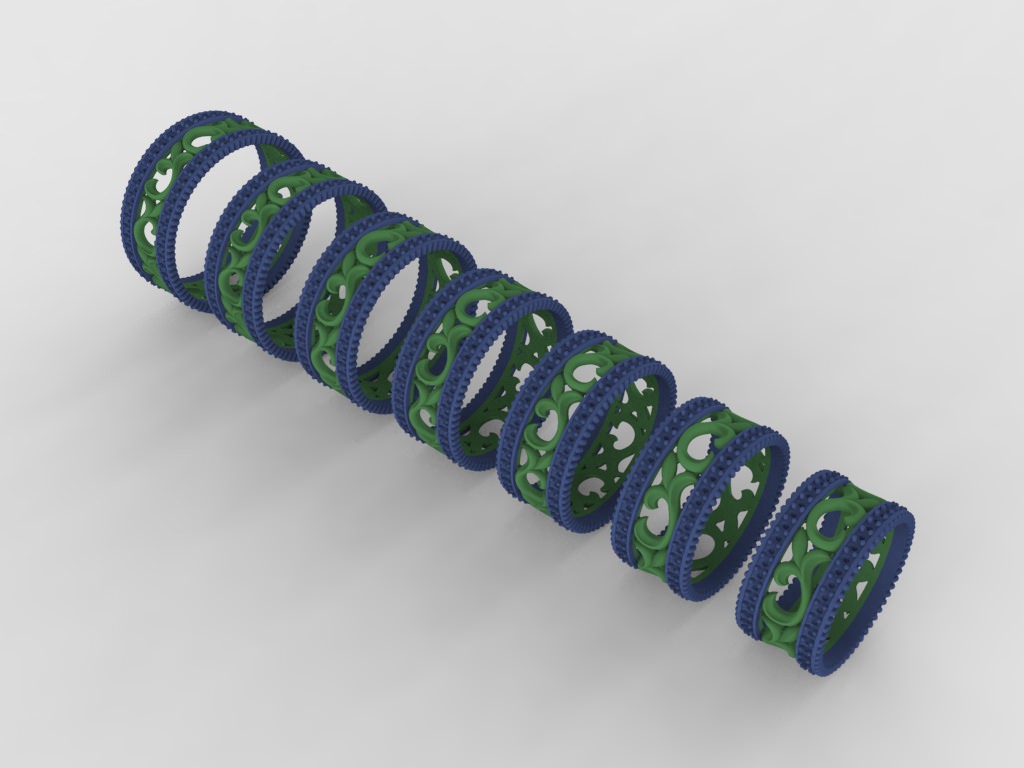 Wedding Ring  STL 3D print model_4