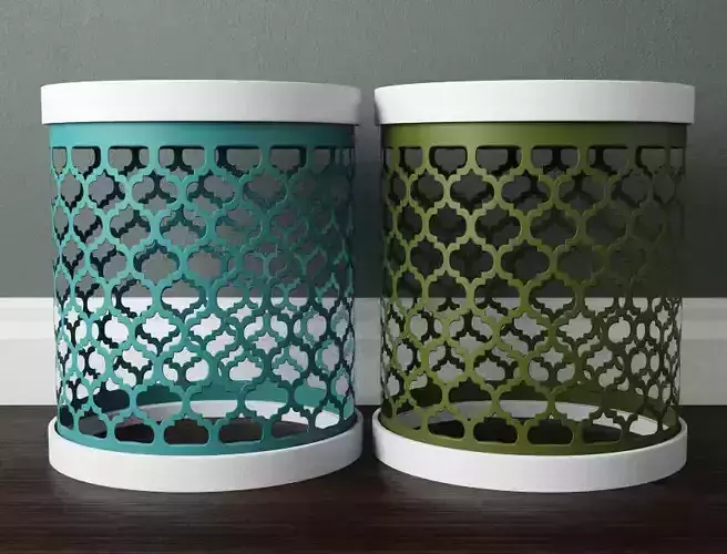 Perforated Metal Drum Tables