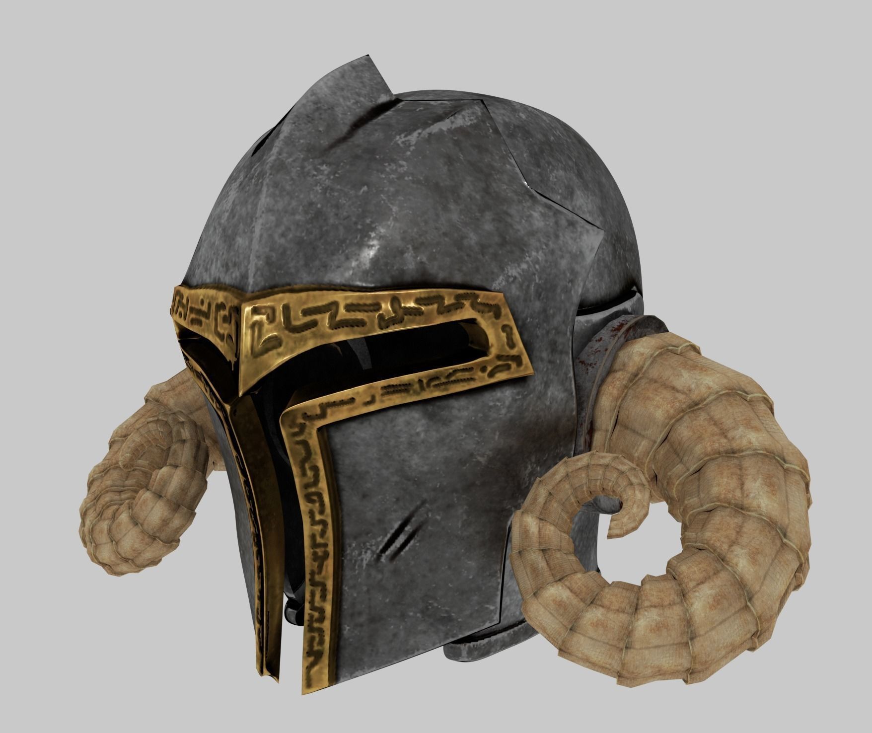 Helms pack Low-poly 3D model_3