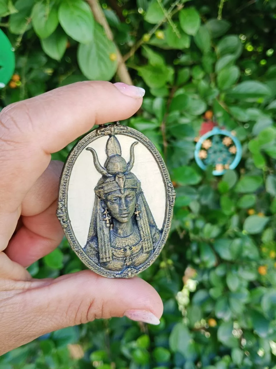 Vintage cameo of the goddess Maat 3D print model