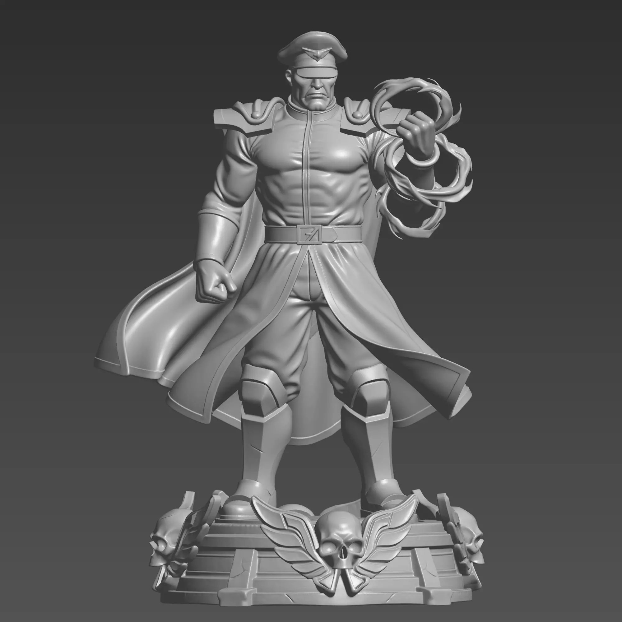 M Bison Street Fighter Statue STL-Dictator Shadaloo Figure 3D print model