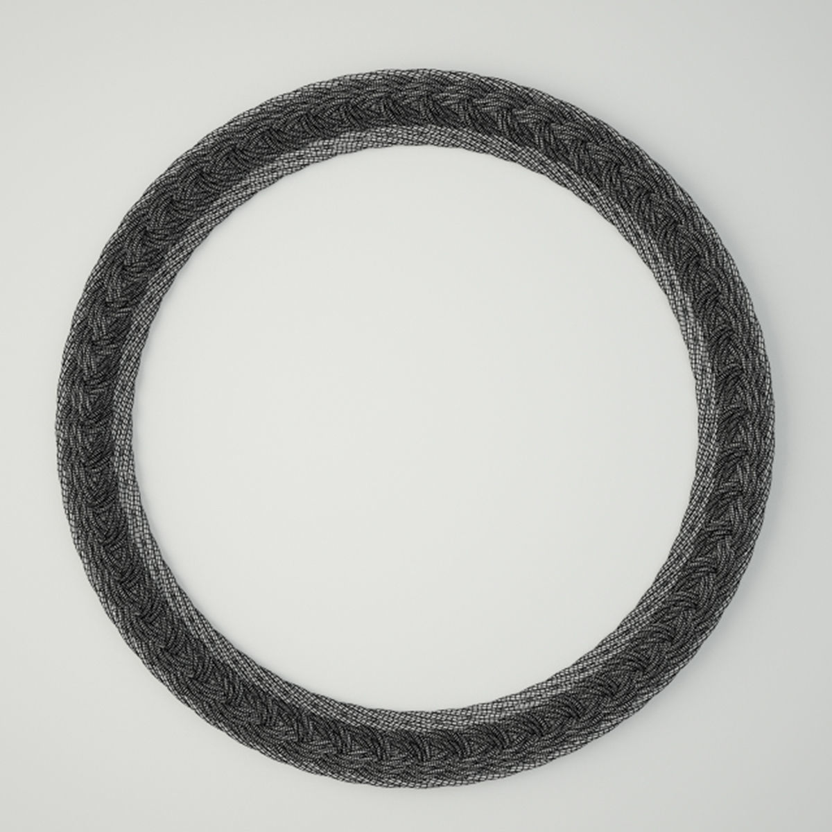 Braided Jute Accent Mirror 3D model_1