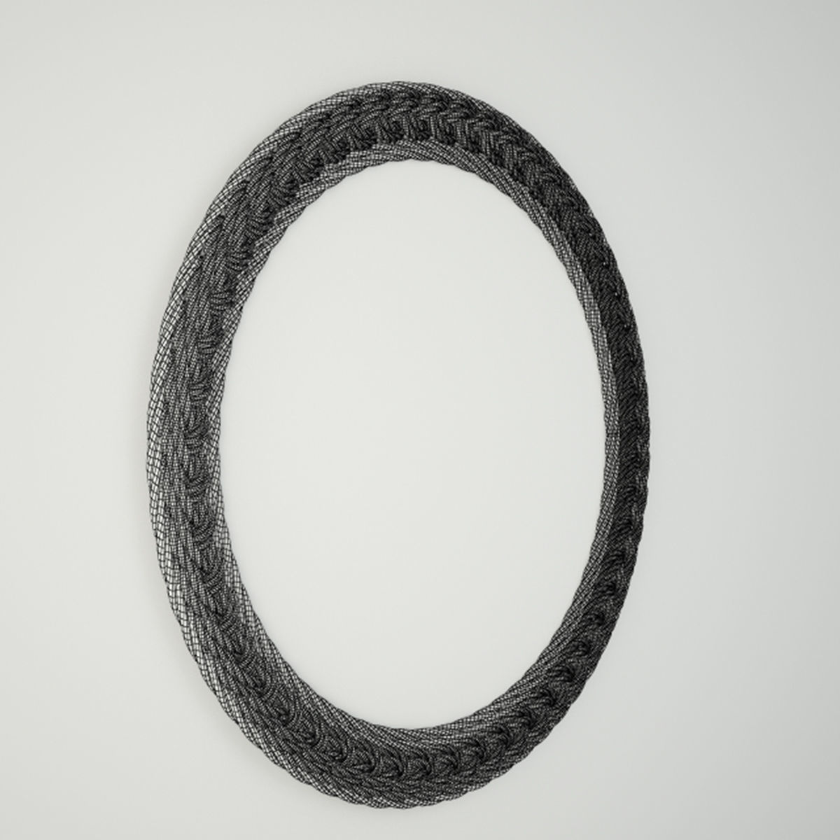 Braided Jute Accent Mirror 3D model_3