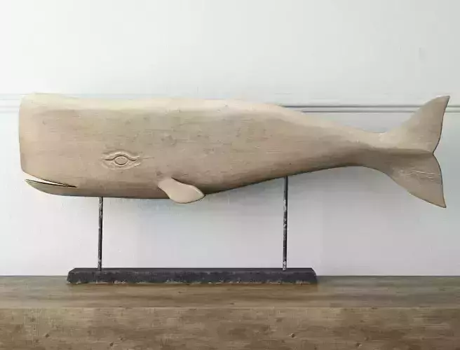 Carved Whale on Pedestal 3D model