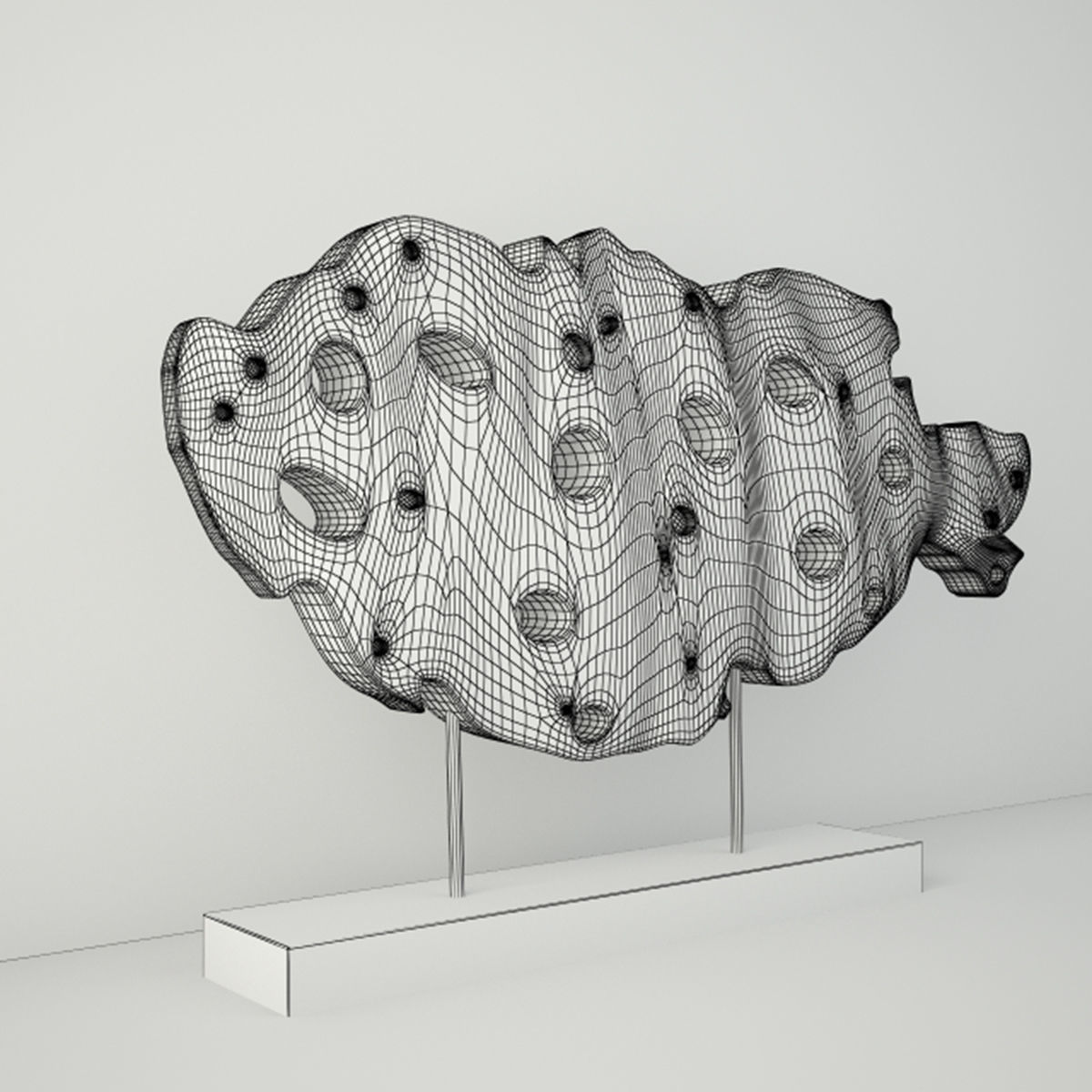 Cutout Fish Decor 3D model_4