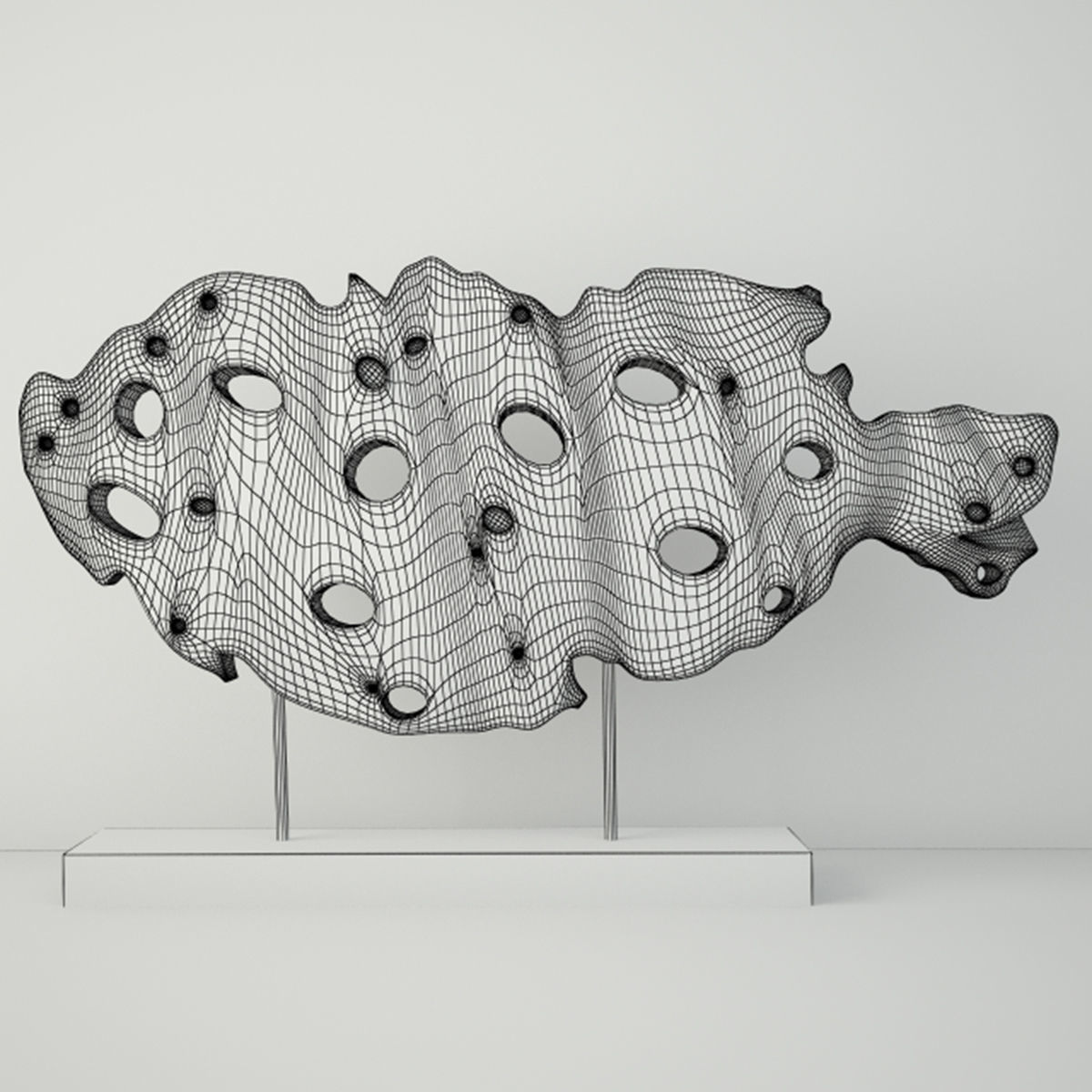 Cutout Fish Decor 3D model_2
