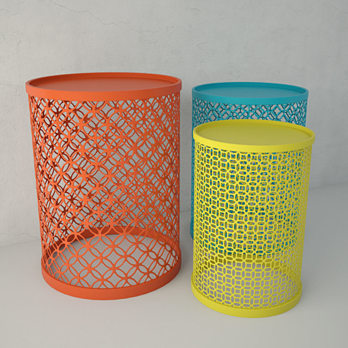 Decorative Table Set 3D model_3