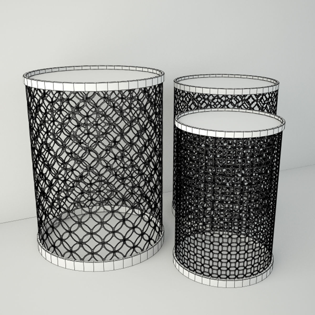 Decorative Table Set 3D model_4
