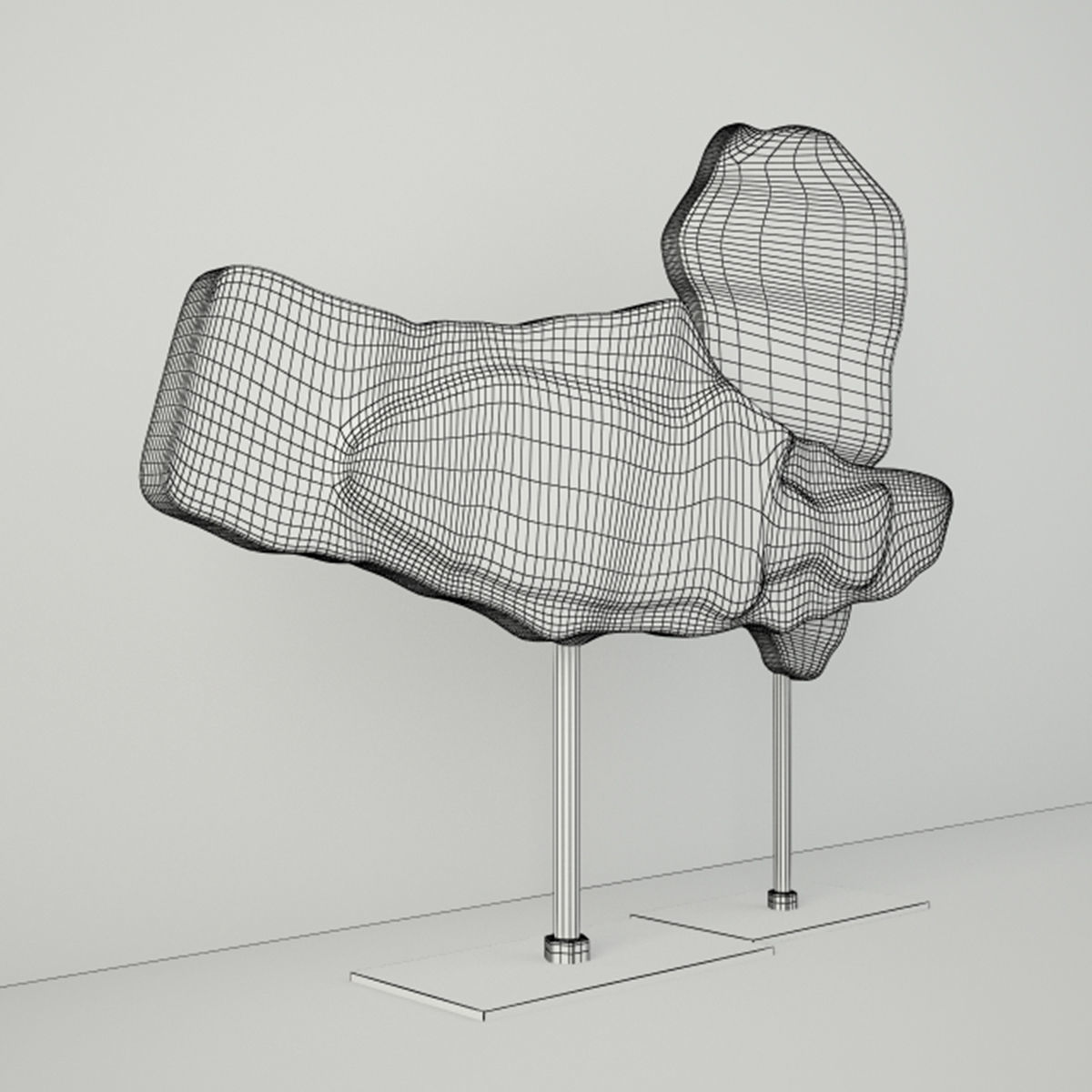 Fossils on Stand 3D model_4