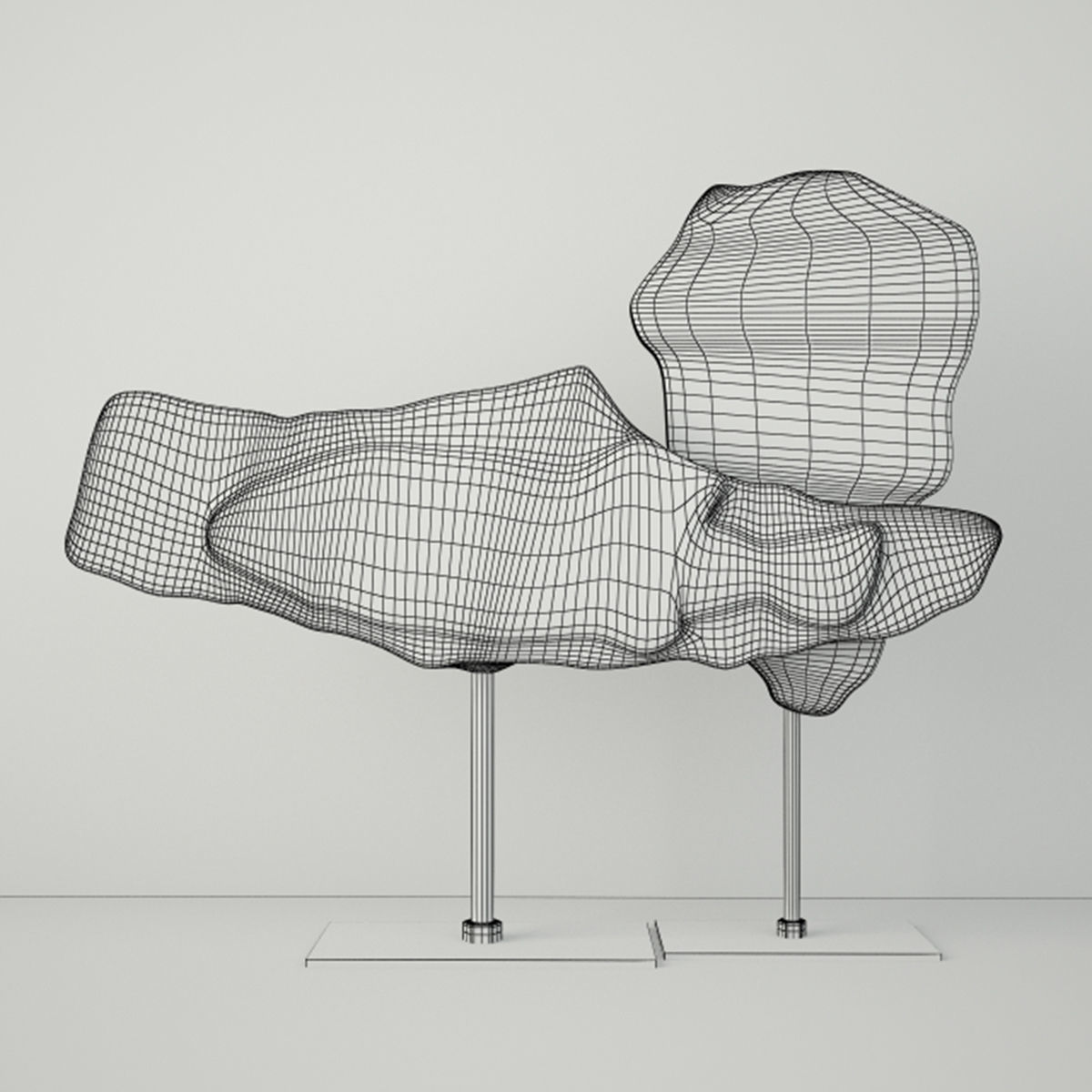 Fossils on Stand 3D model_2