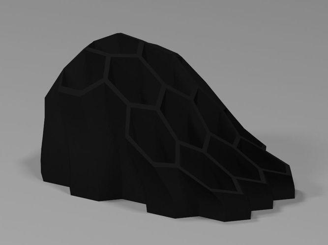 Hexagon Decor Organic Pen Holder art 3D print model