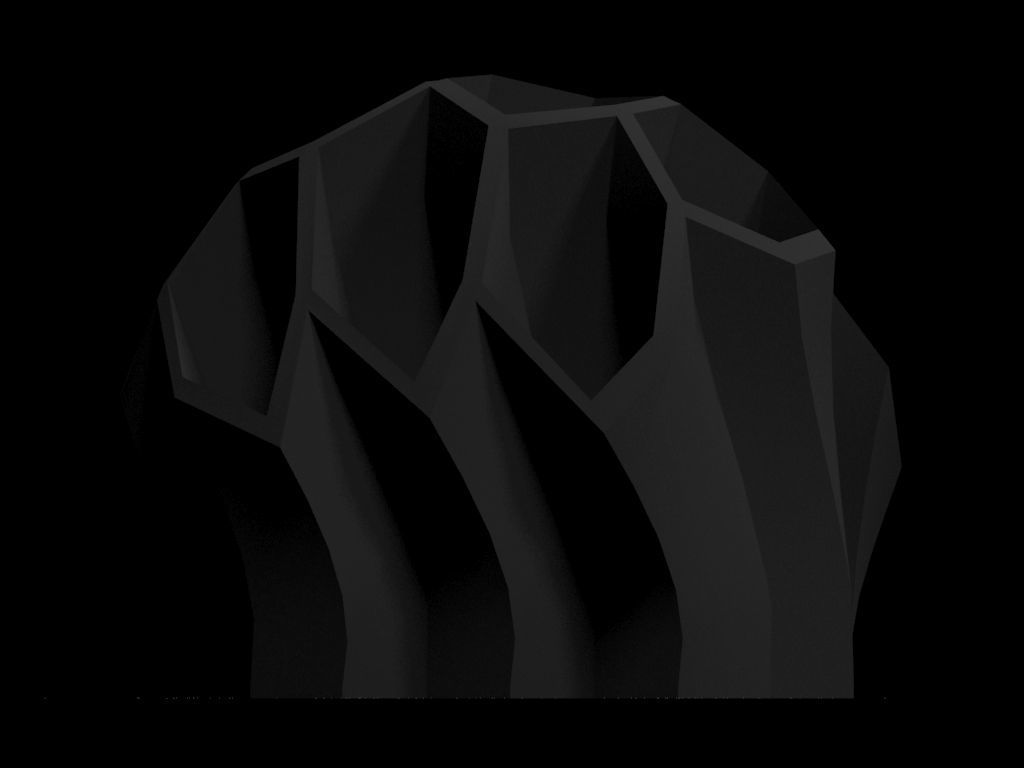 Hexagon Decor Organic Pen Holder art 3D print model_3