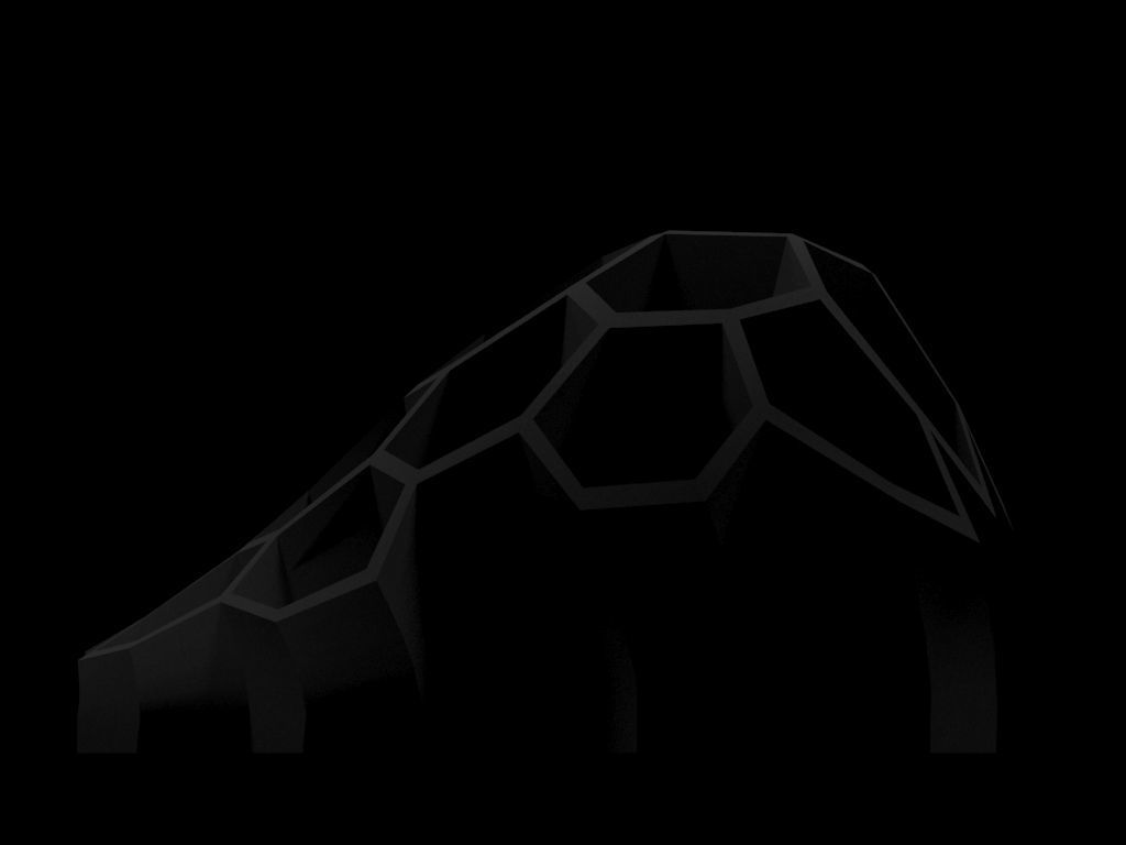 Hexagon Decor Organic Pen Holder art 3D print model_7