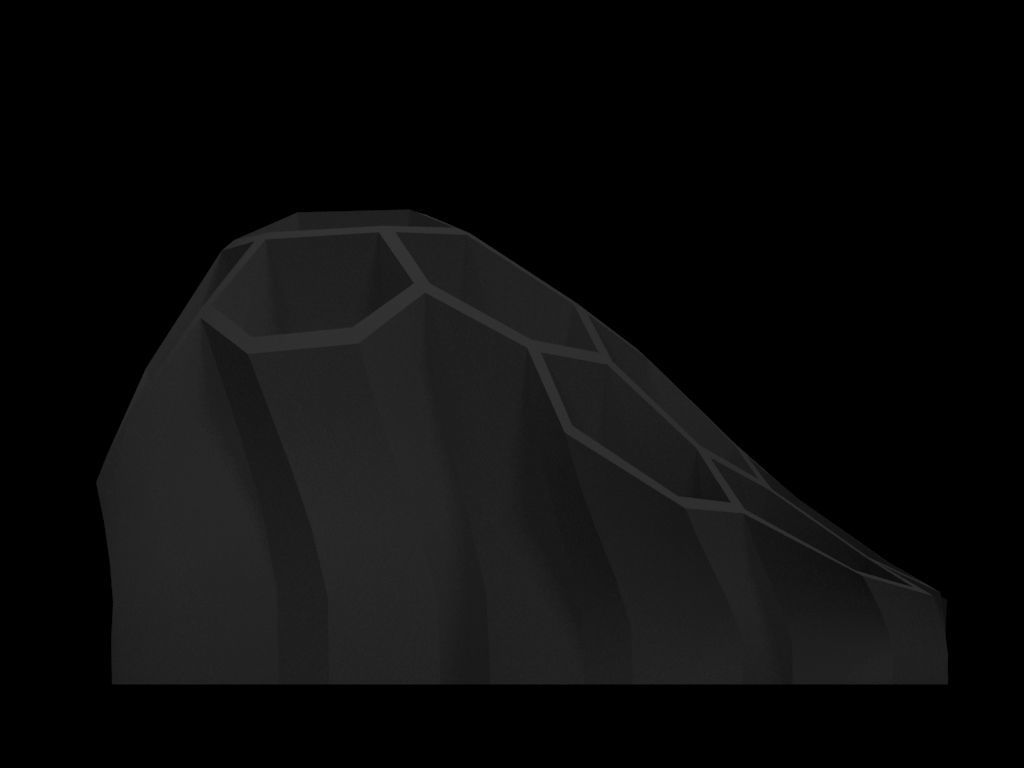 Hexagon Decor Organic Pen Holder art 3D print model_4