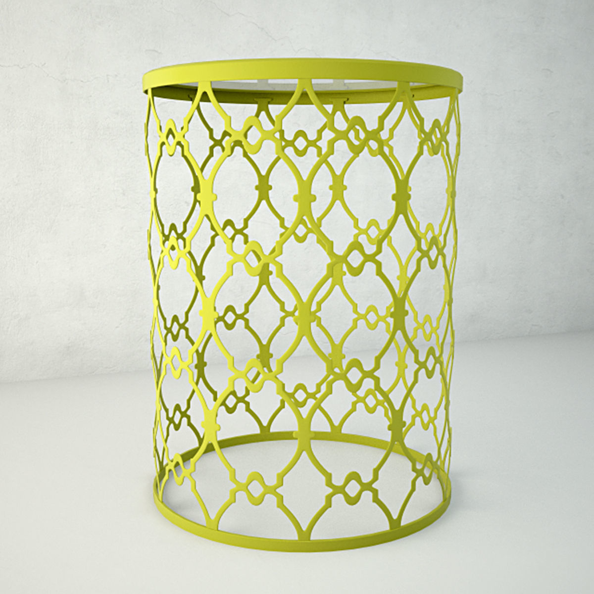 Metal Accent Table Set 3D model_3