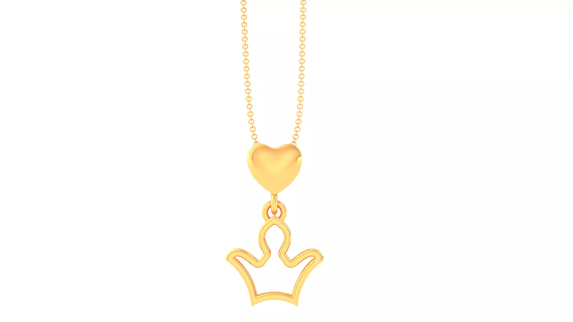 SILVER AND GOLD KIDS PENDANT 3D print model