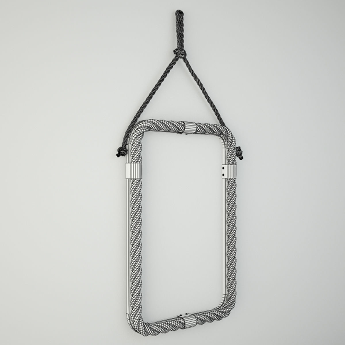 Rope Frame Wall Mirror 3D model_3