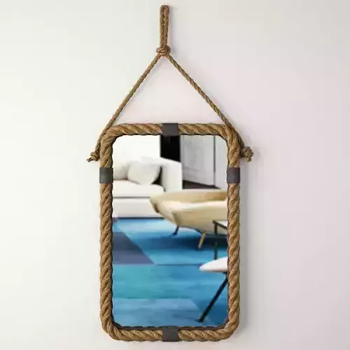 Rope Frame Wall Mirror 3D model