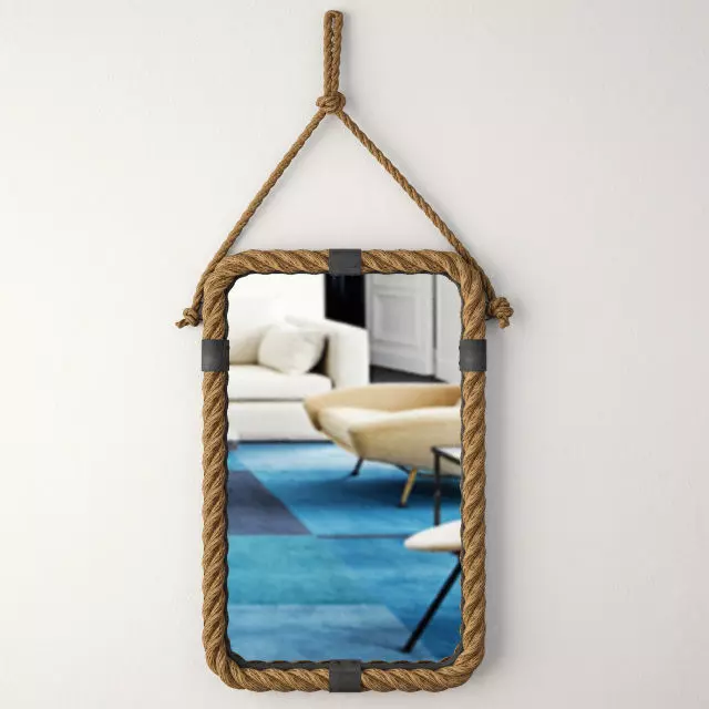 Rope Frame Wall Mirror 3D model_0