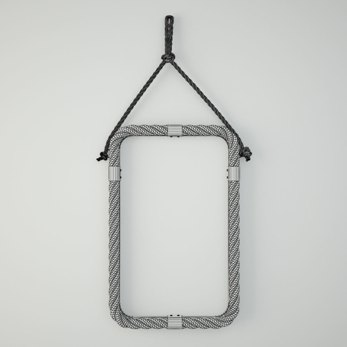 Rope Frame Wall Mirror 3D model_1