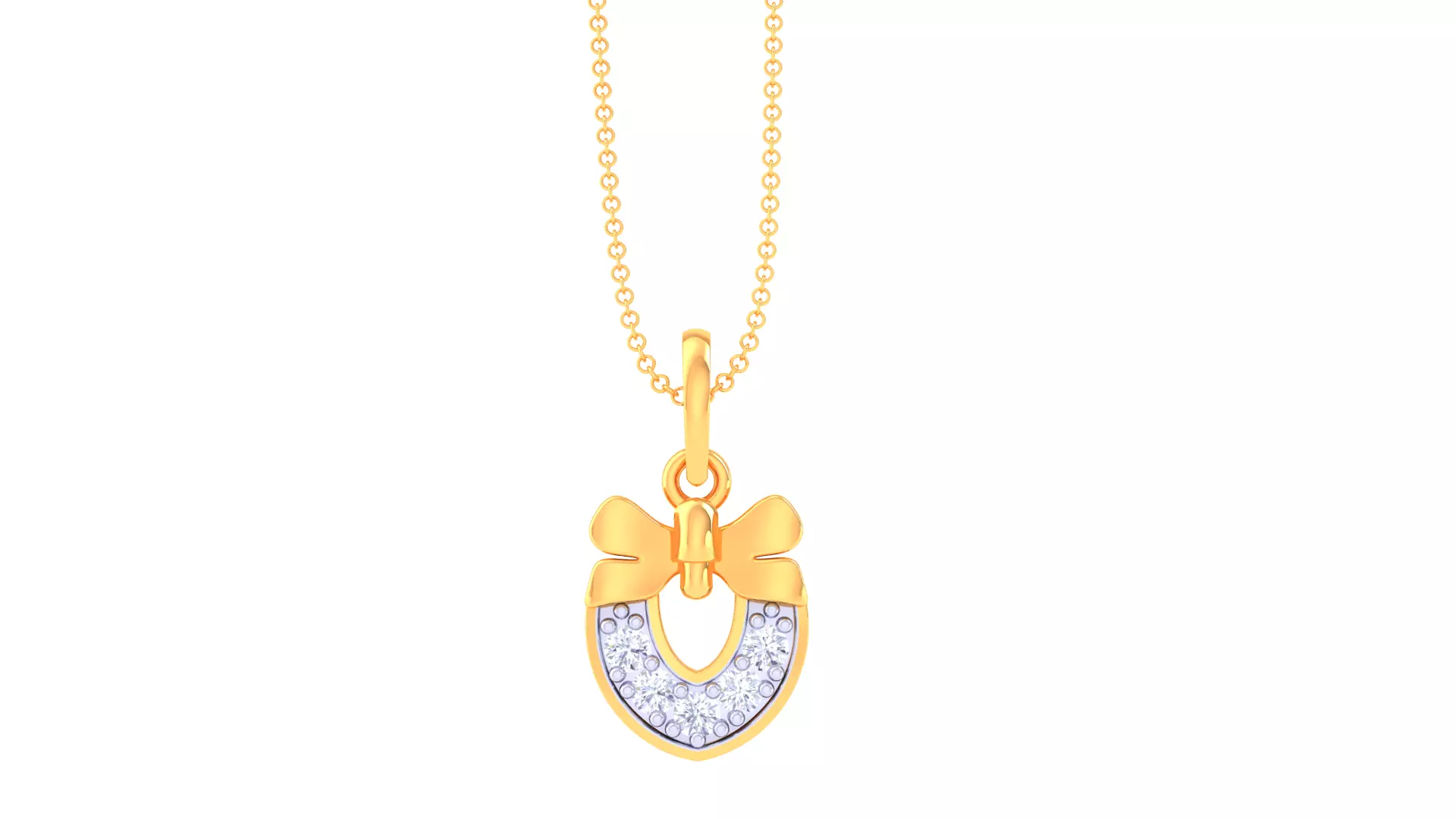SILVER AND GOLD KIDS PENDANT 3D print model