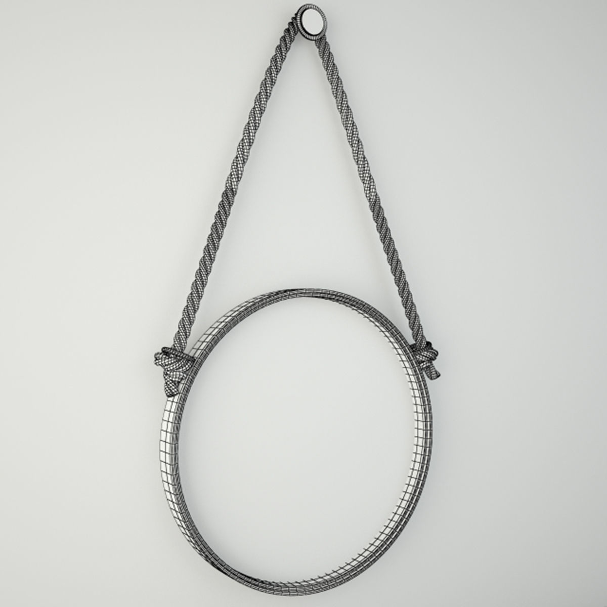 Round Rope Mirror 3D model_4