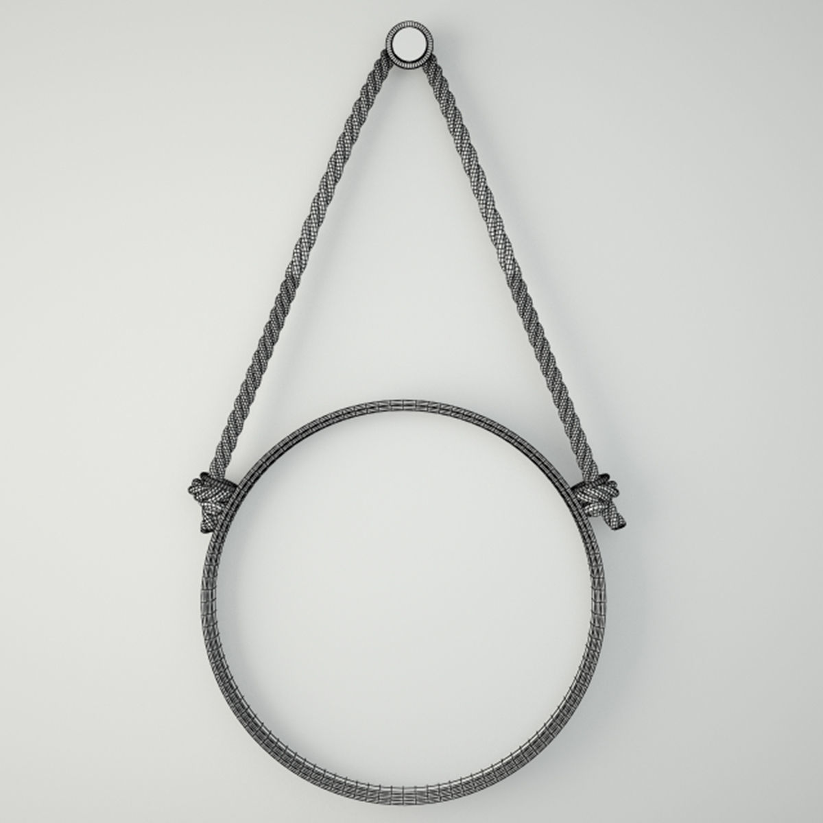 Round Rope Mirror 3D model_2