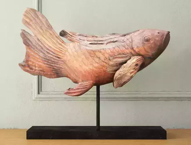 Swimming Koi Statue