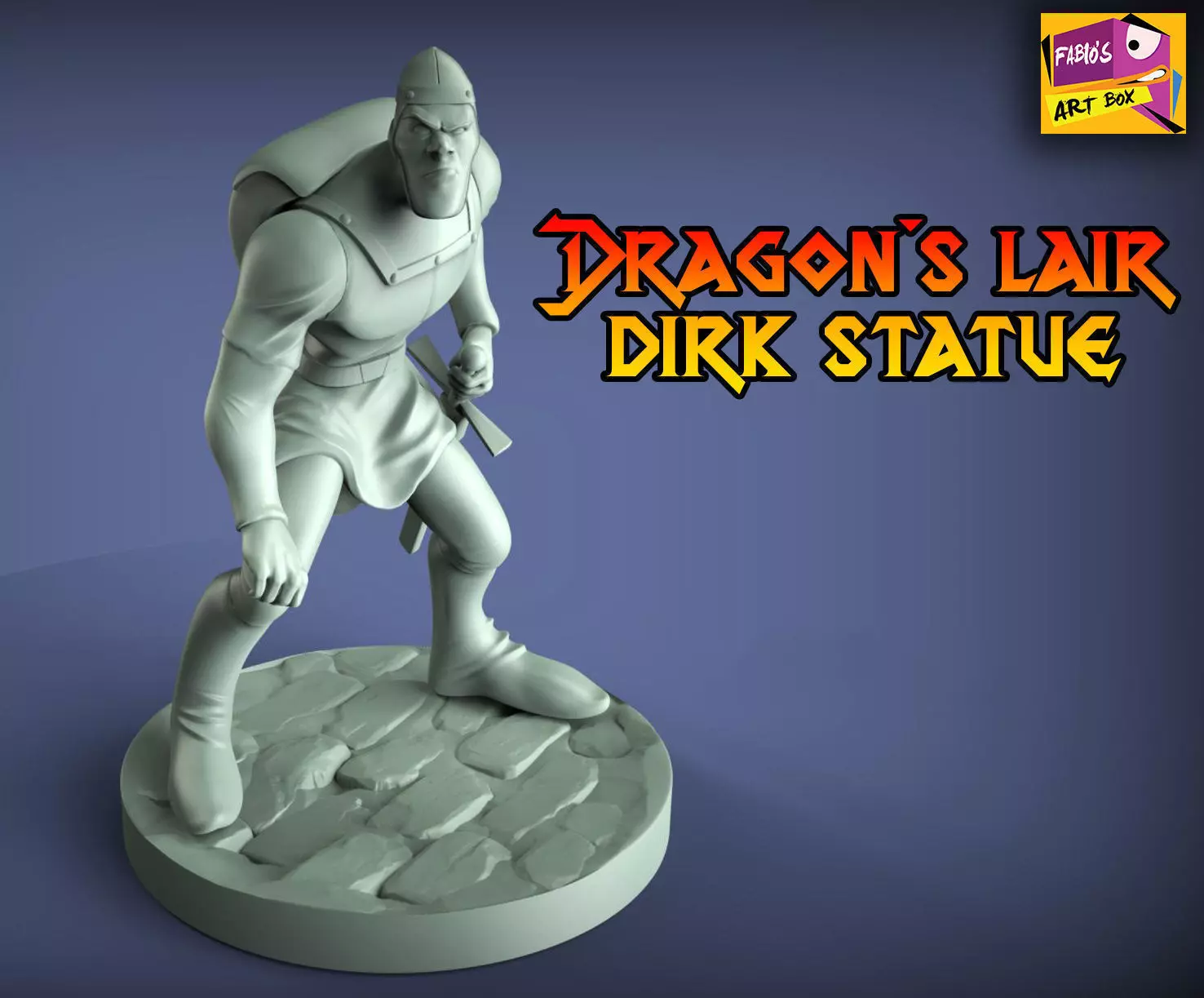 Dragons Lair inspired Statue 3D print model_0