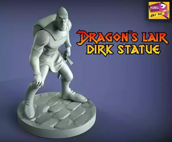 Dragons Lair inspired Statue 3D print model