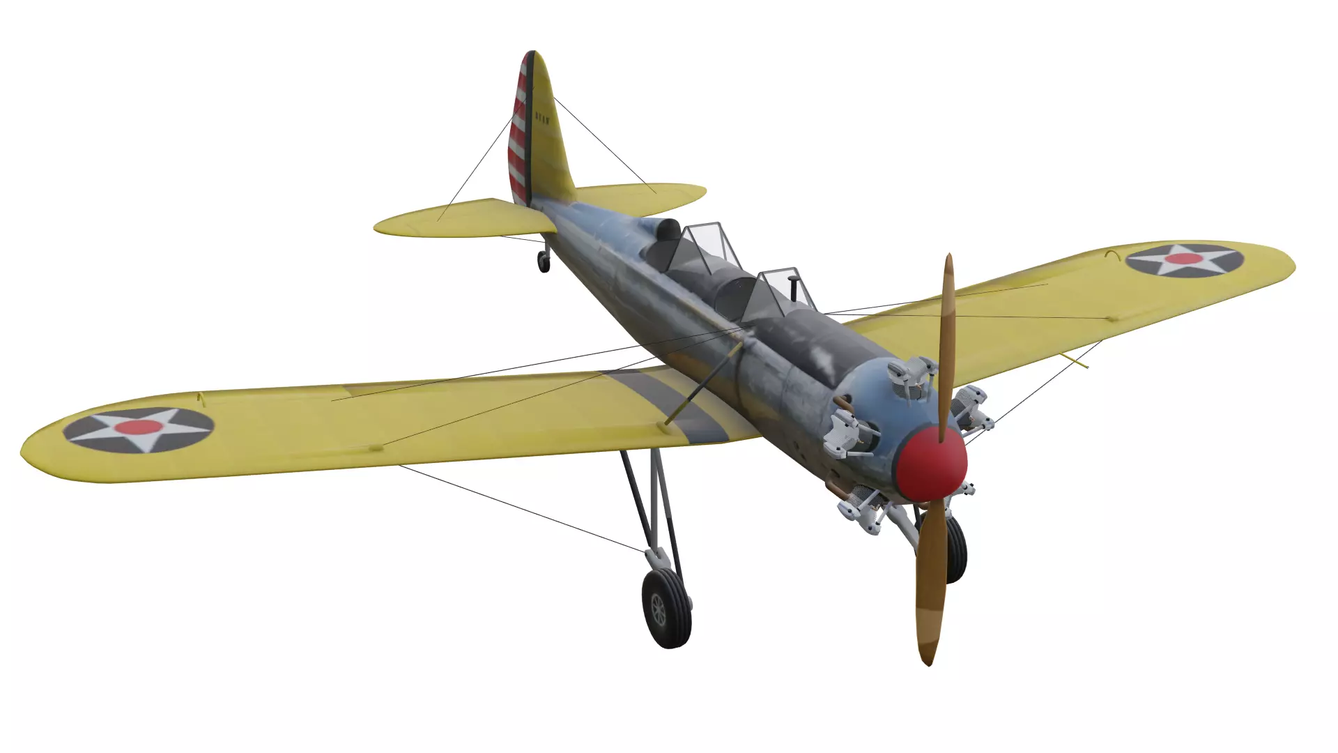 Ryan PT-22 Recruit Low-poly 3D model