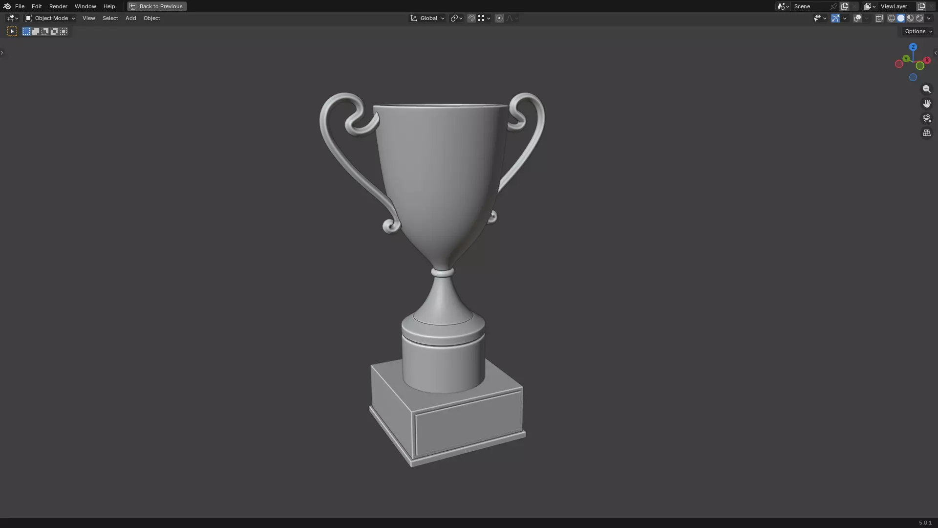 Trophy 3D print model