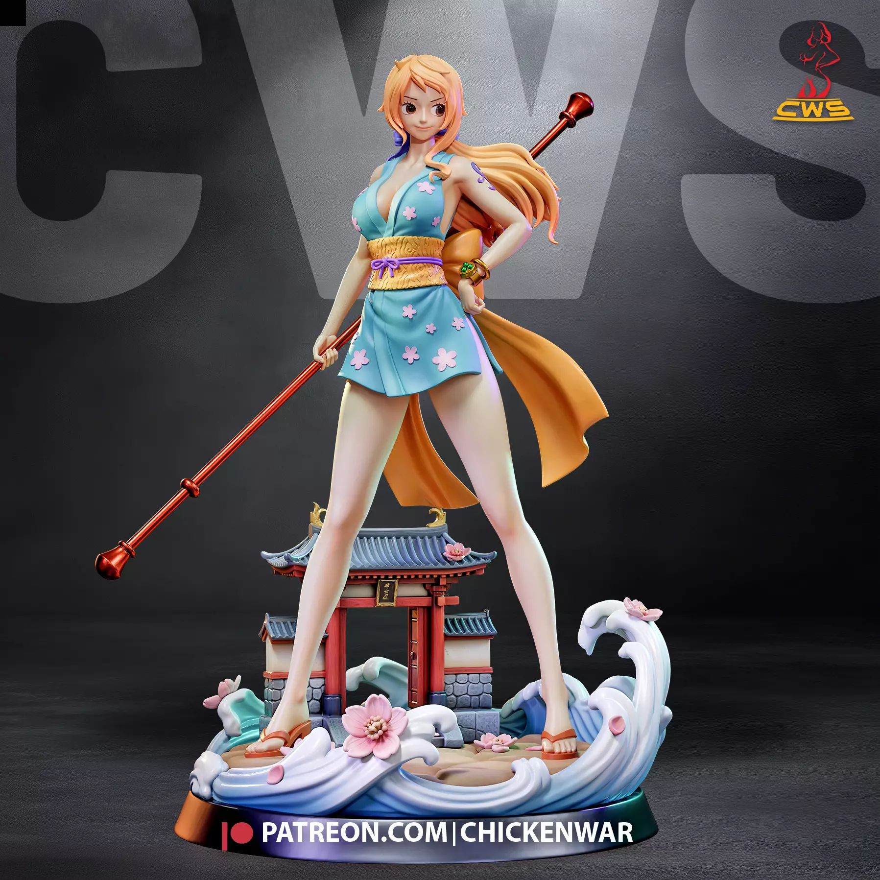 Nami - Wano Arc - One Piece 3D Fan Sculpt - CWS 3D print model