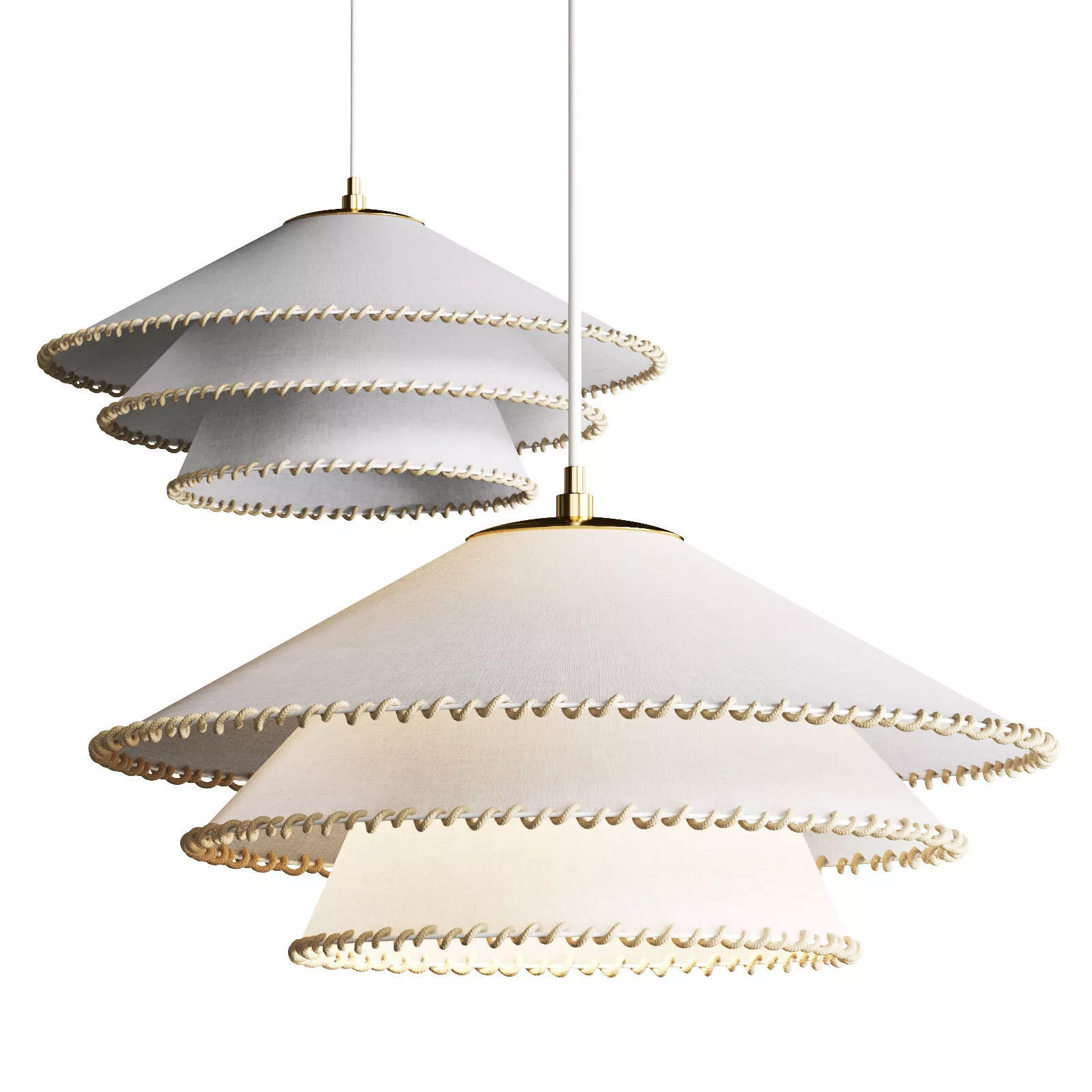 Kiko Parchment Pendant Light 3D model