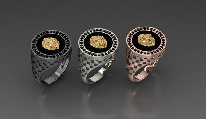 Lion ring man jewelry designer 3D print model