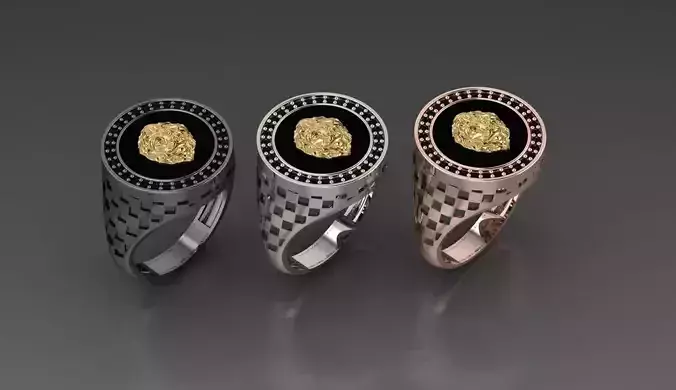 Lion ring man jewelry designer 3D print model