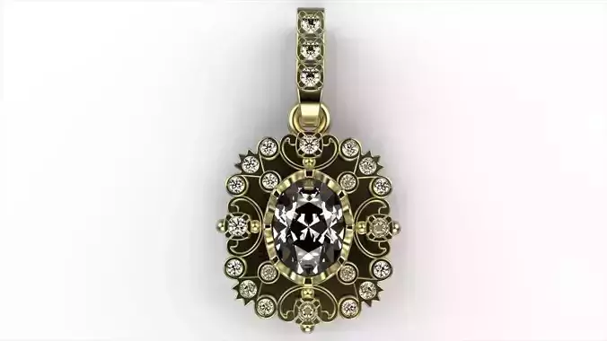 Georgian Diamond Pendant
