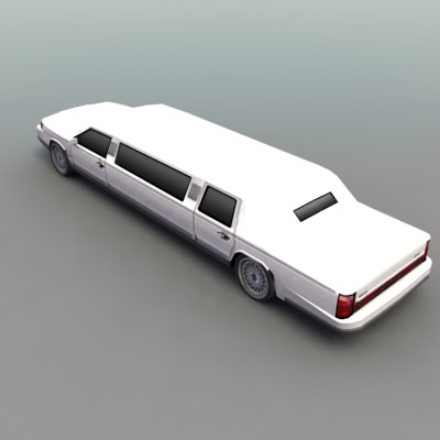 Stretch Limo Low-poly 3D model_4