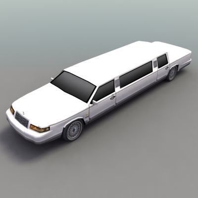Stretch Limo Low-poly 3D model_9
