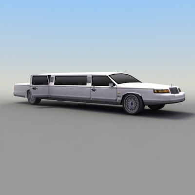 Stretch Limo Low-poly 3D model_5