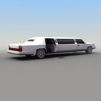 Stretch Limo Low-poly 3D model_8